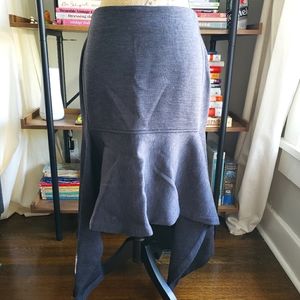 Gray Marni Asymmetric Hi Low Skirt Size 44